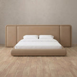 Performance Leather Latte — Extended Headboard