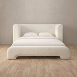 Linen Blend Off White — Full Height Headboard