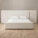 Performance Leather Off White — Extended Headboard