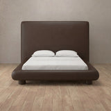 Performance Leather Espresso — Full Height Headboard