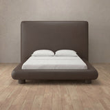 Performance Leather Truffle — Full Height Headboard