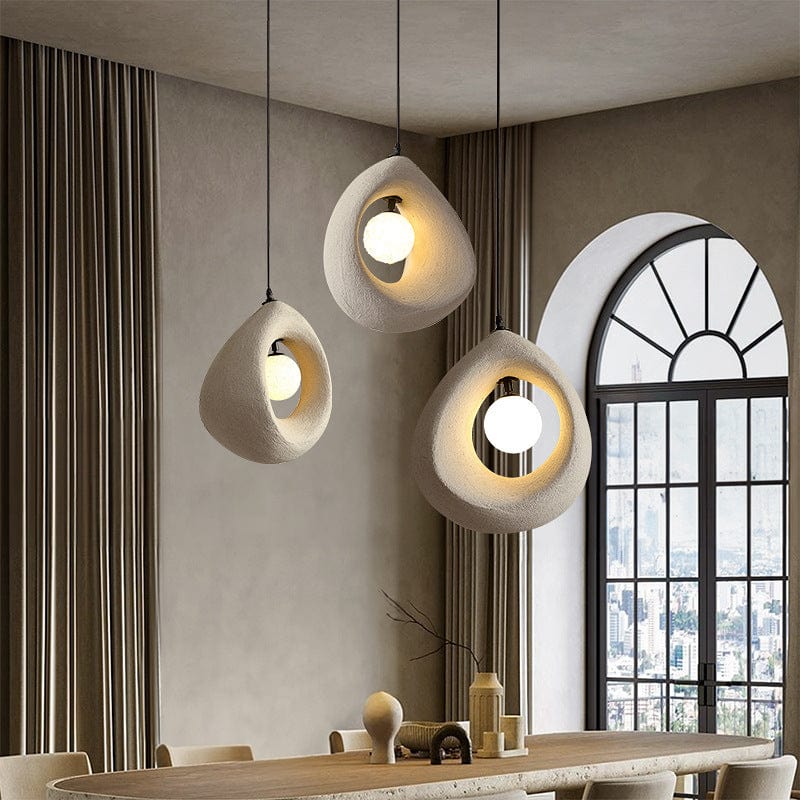 Circular Wabi Sabi Pendant Light — lifestyle
