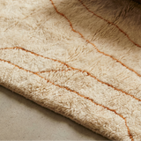 Beige Abstract Lines Moroccan Rug