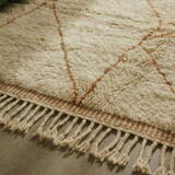Beige Abstract Lines Moroccan Rug