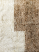 Two Tone (White and Beige) Moroccan Rug