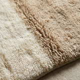 Two Tone (White and Beige) Moroccan Rug