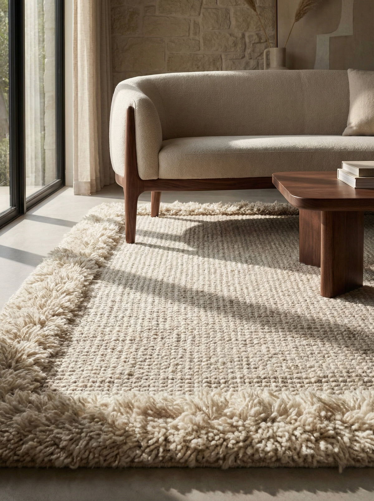 Frame Contemporary Textured Rug — lifestyle