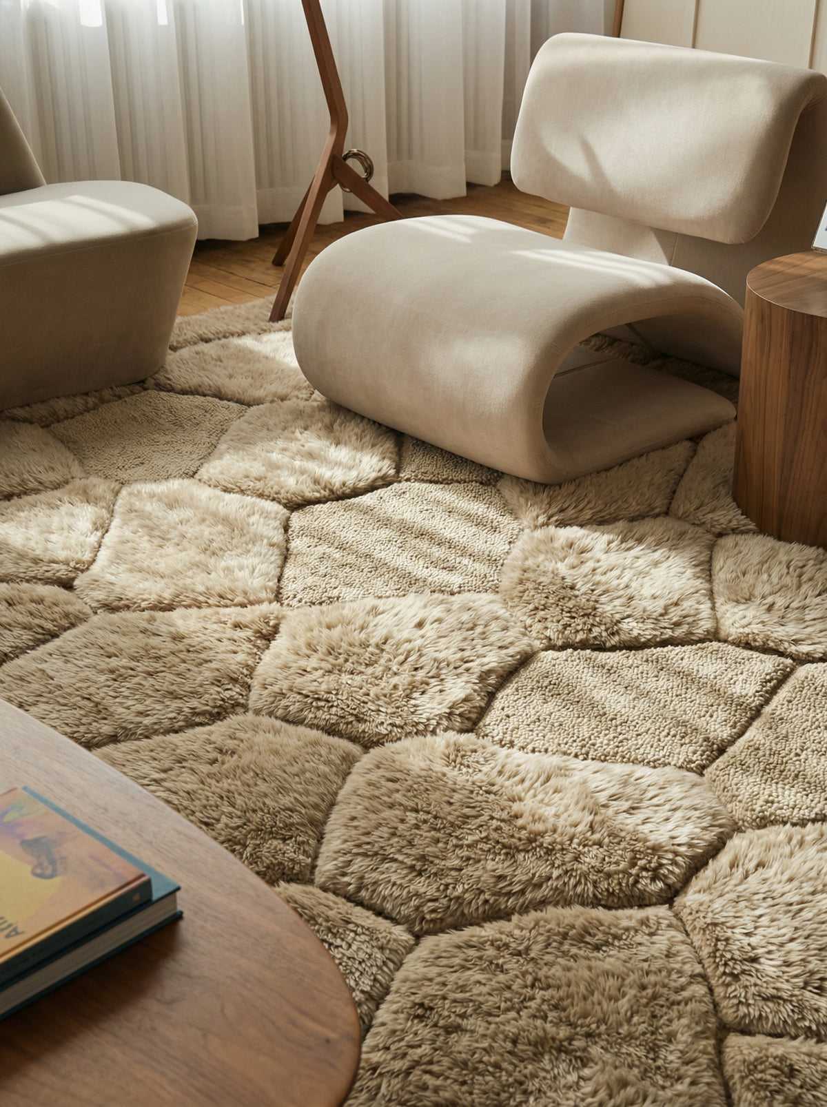 Terrain Textured Contemporary Rug — lifestyle