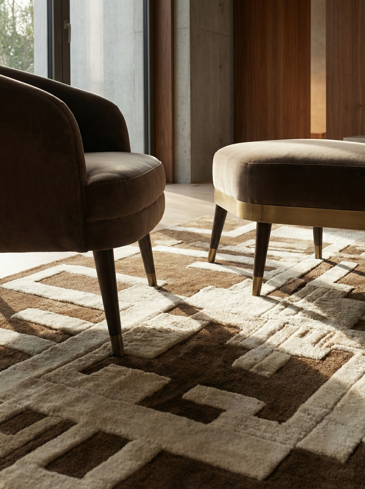 Blueprint Modern Abstract Rug — lifestyle