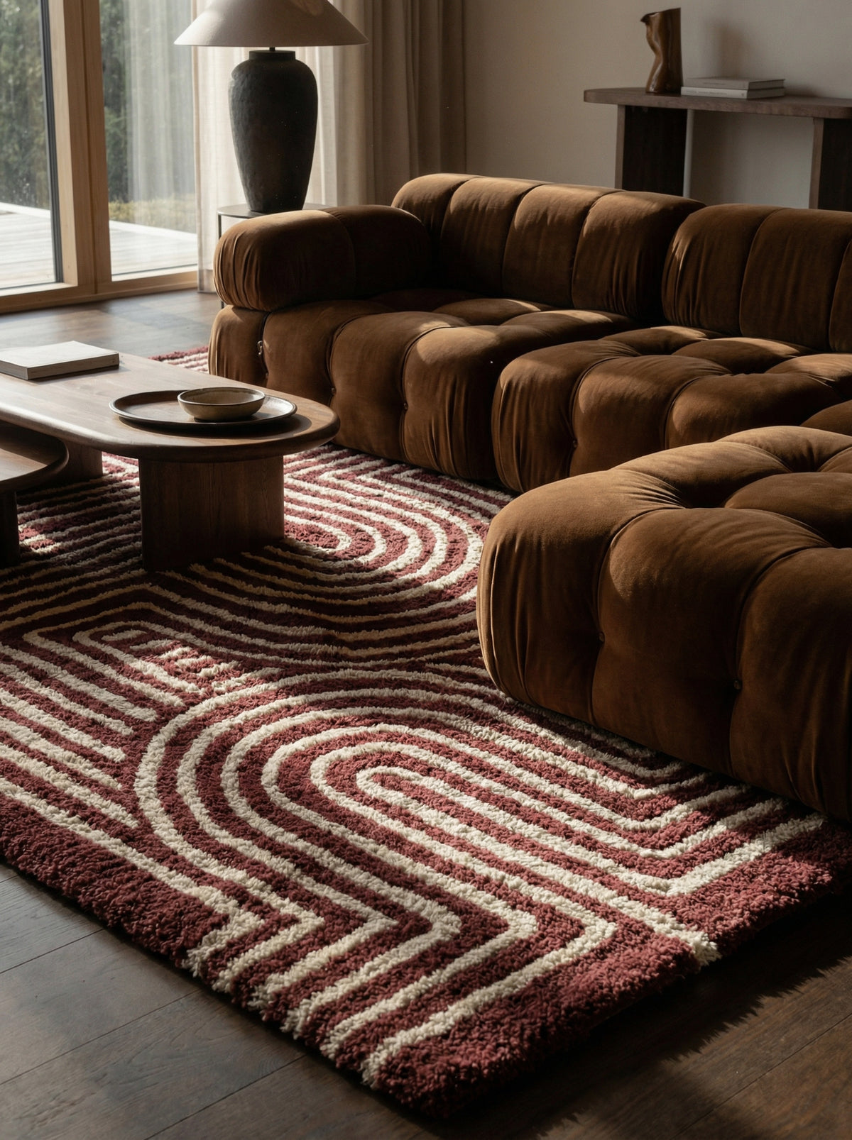 Meridian Modern Geometric Rug — lifestyle