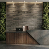 Antique Oak 3D Wood Wall Panel - Dark Grey Tone (Set of 4 or 12)