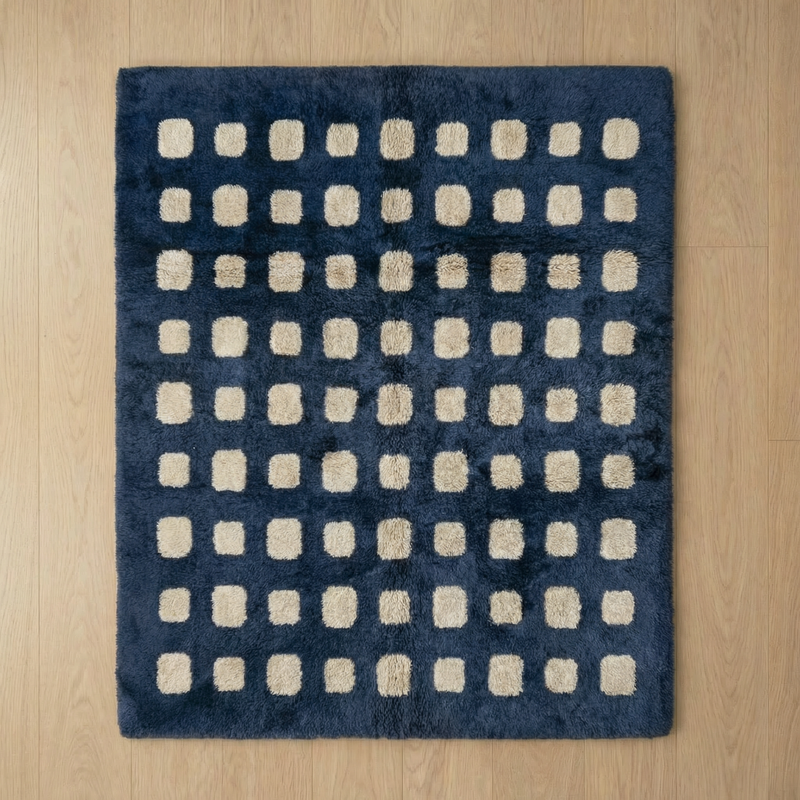 Grid Contemporary Checkered Rug