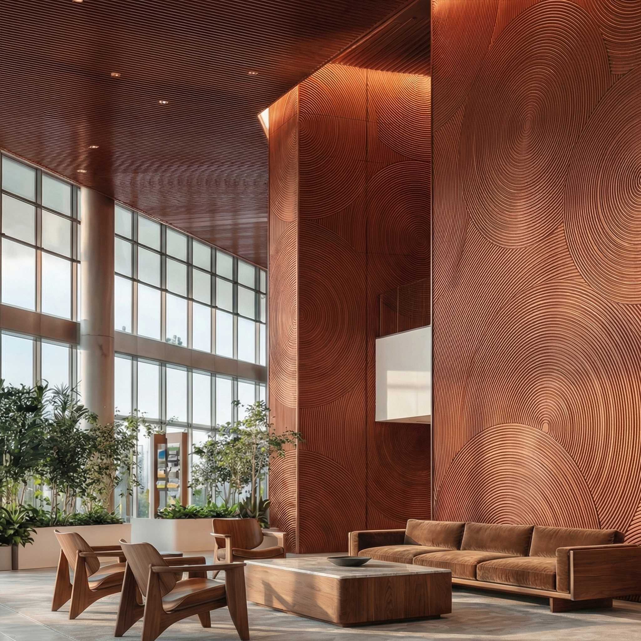 Orbital Ring Grooved Wall Panel