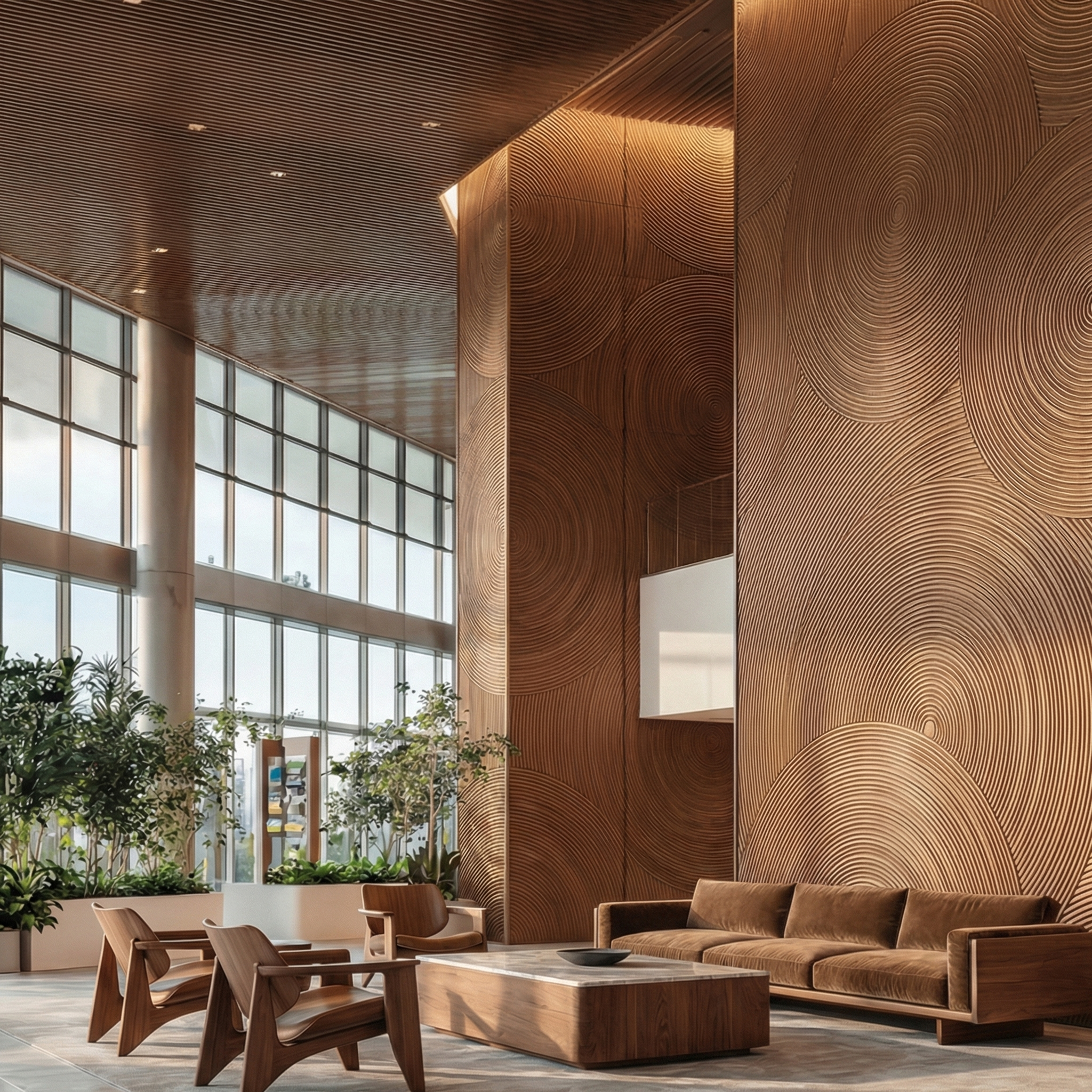 Orbital Ring Grooved Wall Panel