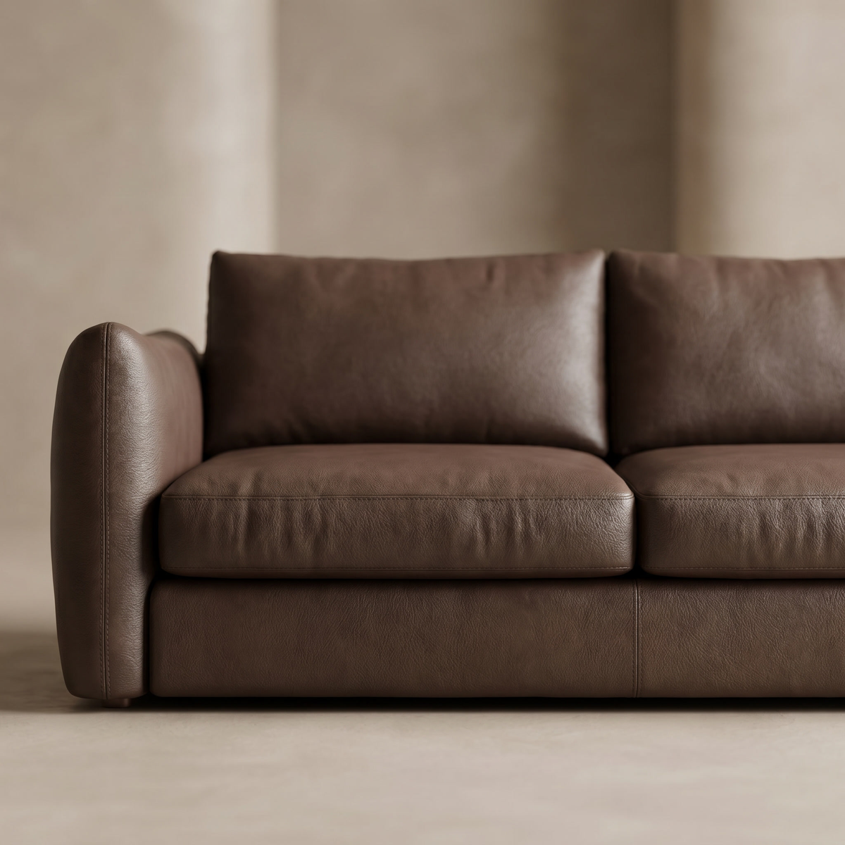 Contemporary Italian Sofa  Chaise Sectional (142") — lifestyle