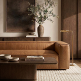 Leather Top Grain Sofa Loveseat (83")