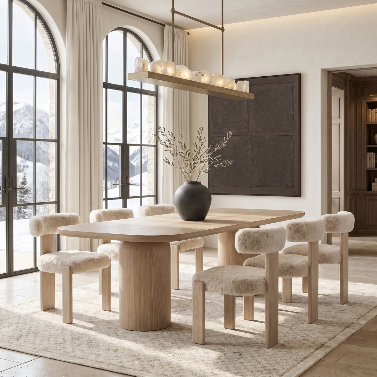 Aris Sheepskin Dining Chair — lifestyle