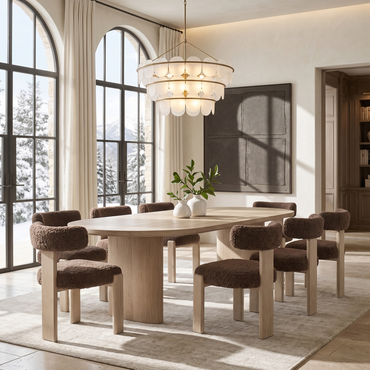 Aris Sheepskin Dining Chair — lifestyle