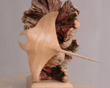 Wooden Manta Ray Sculpture