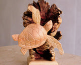 Wooden Sea Turtle Sculpture