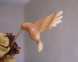 Wooden Hummingbird Sculpture