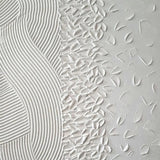 White Lines Petals Textured Wall Art