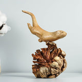 Wooden Otter Sculpture