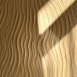 Light Brown Waves Textured Wall Art