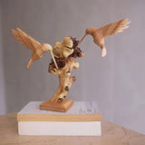 Wooden Hummingbird Sculpture