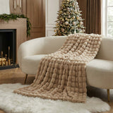 Rabbit Faux-Fur Blanket Throw
