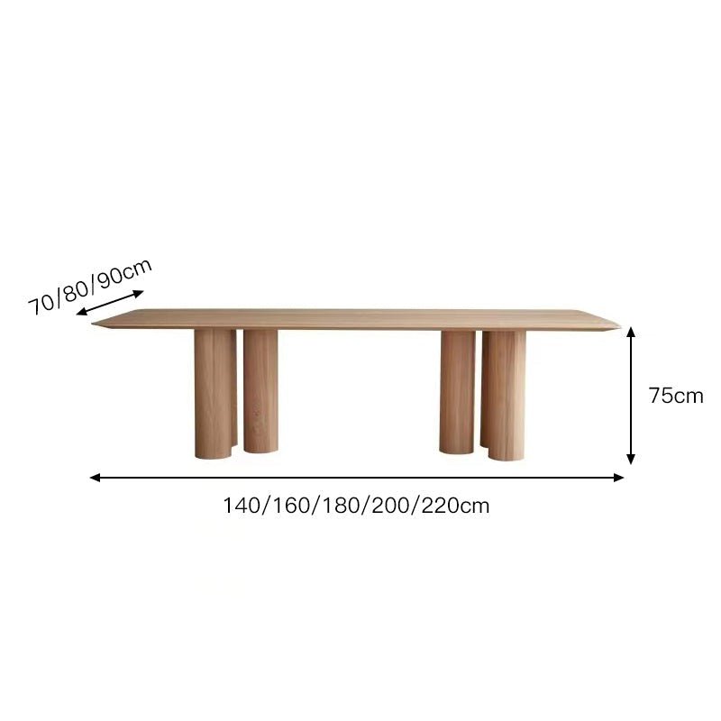 Post-Legged Contemporary Dining Table