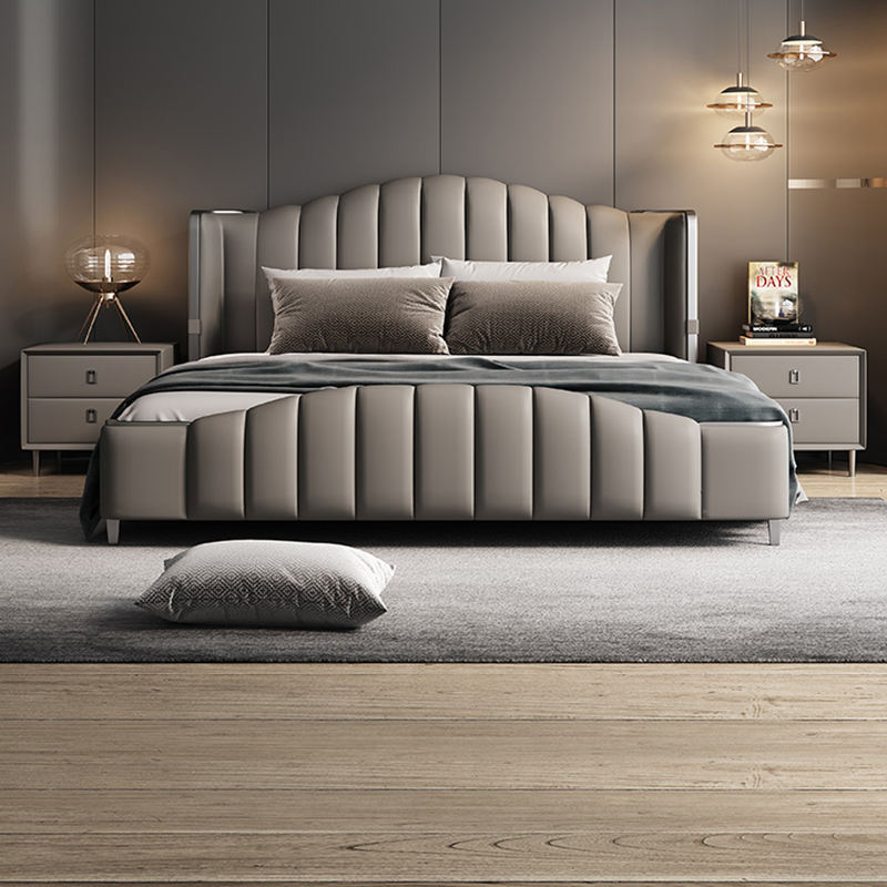 Royal Industrial Upholstered Bed Frame