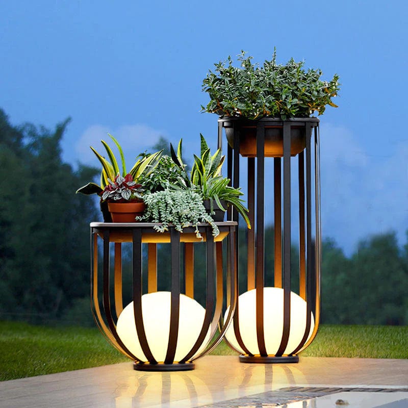 solar plant pots Flower Pot Lamp (Outdoor Solar)