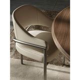 Modern Leather Dining Chair w/ Armrests