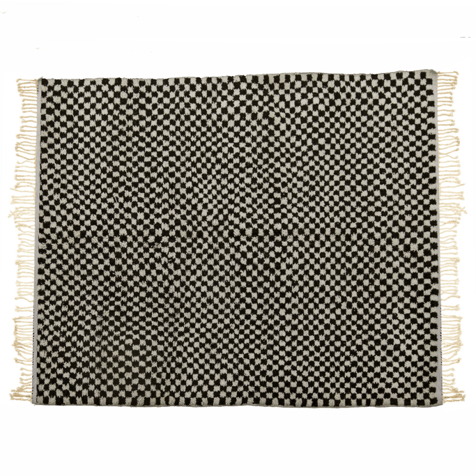 Checkered Shag Moroccan Rug — lifestyle