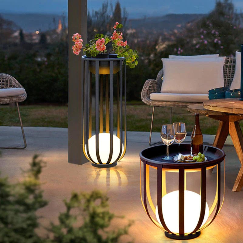 Flower Pot Lamp (Outdoor Solar) — lifestyle