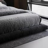 Rolled Fabric Upholstered Bed Frame