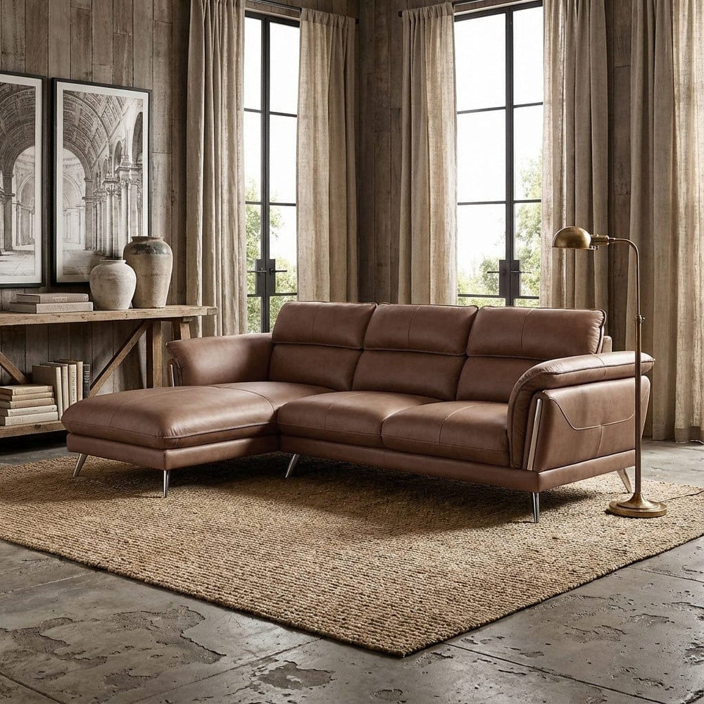 Modern Italian Chaise Leather Sofas