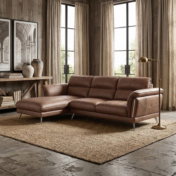 Modern Italian Chaise Leather Sofas