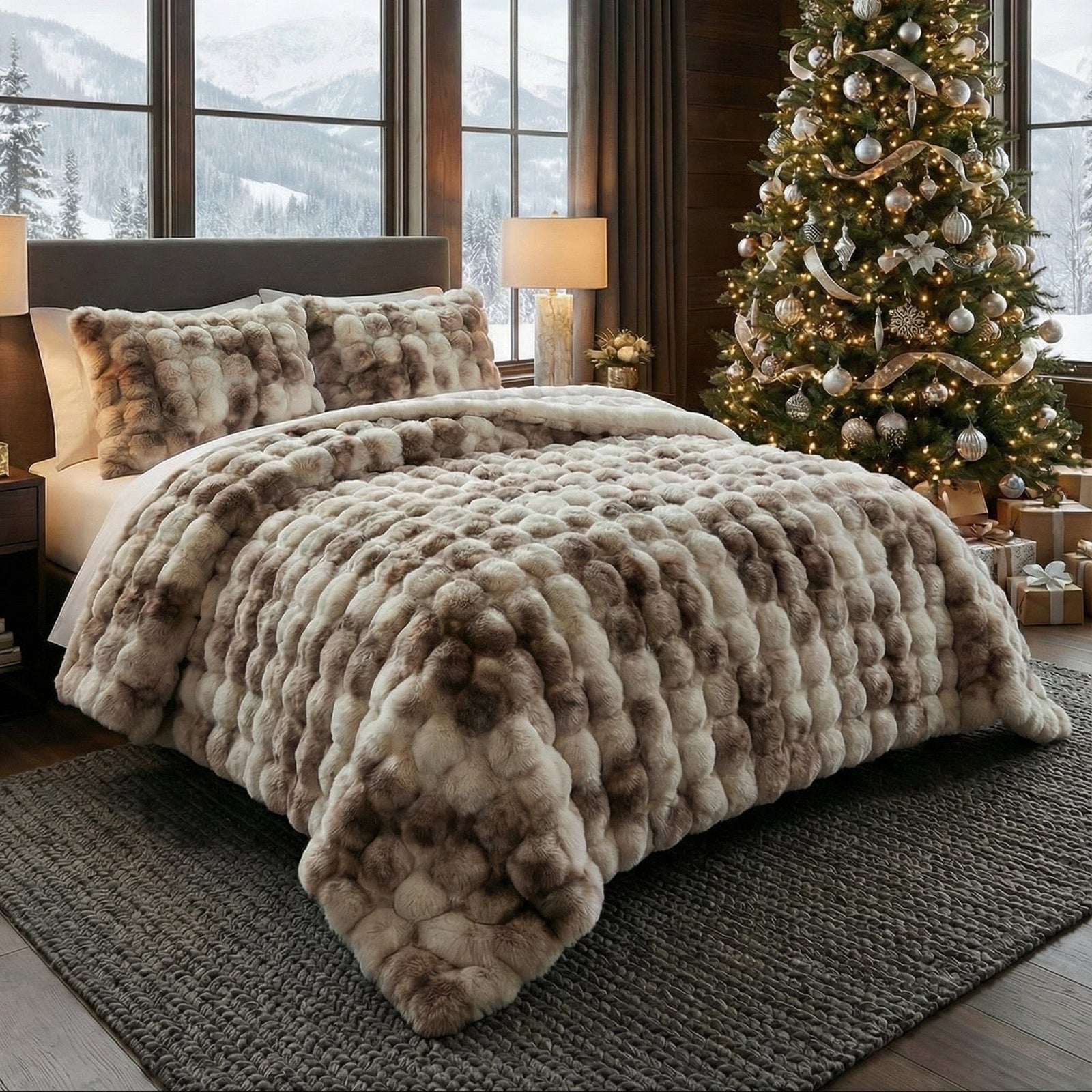 Tie Dye Rabbit Faux-Fur Blanket Throw – Articture