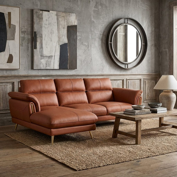 Modern Italian Chaise Leather Sofas