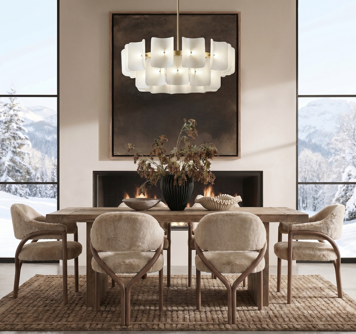 Alder Sheepskin Dining Chair — lifestyle