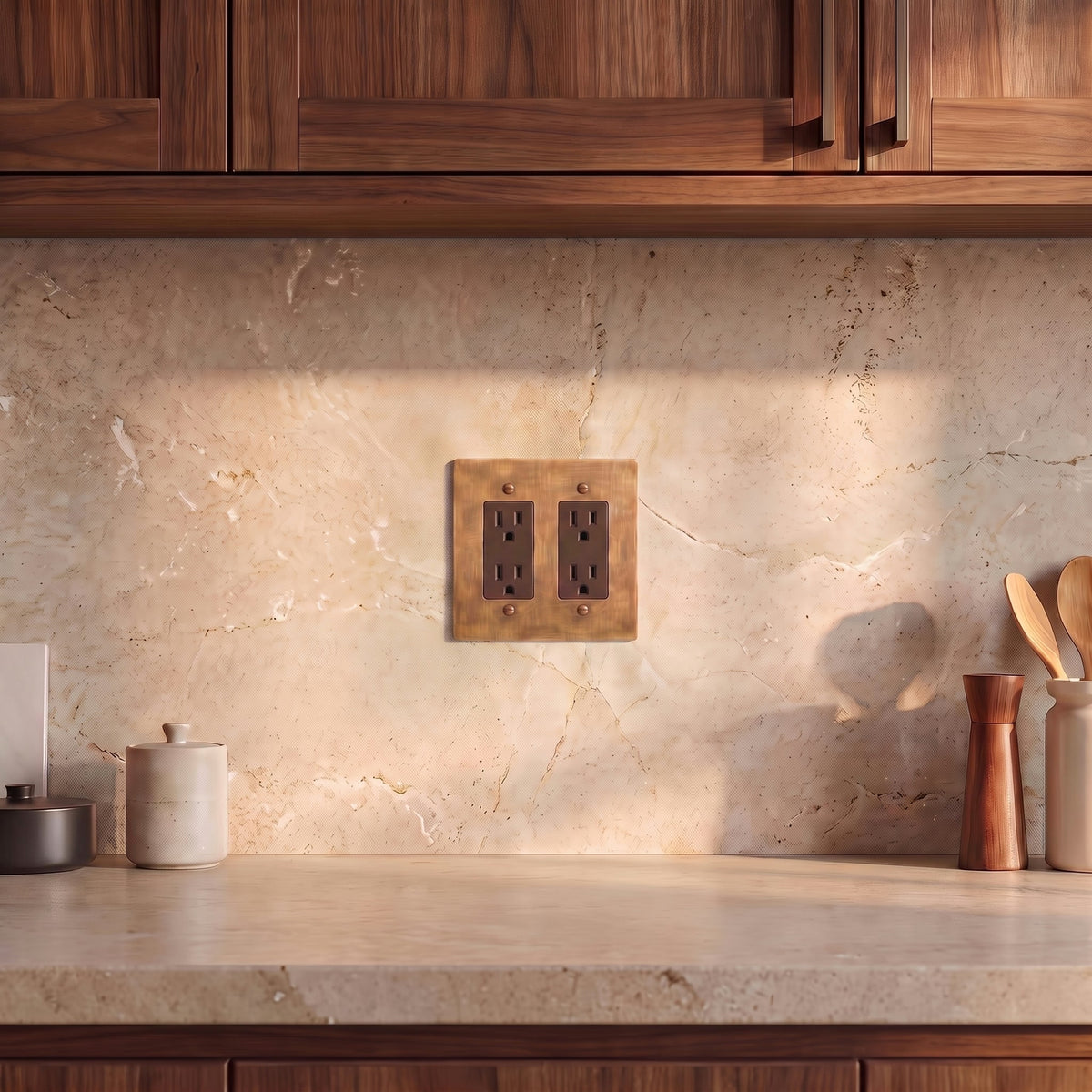 Brass Outlet, Standard / USB-C / GFCI (1-4 Gang) — lifestyle