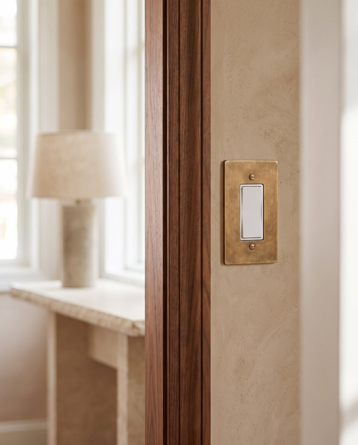 Brass Wall Plate (1-5 Gang) — lifestyle