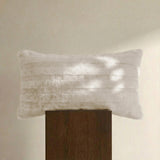 Plush Striped Fur Pillow