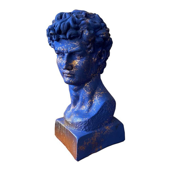 David in Blue & Gold Sculpture