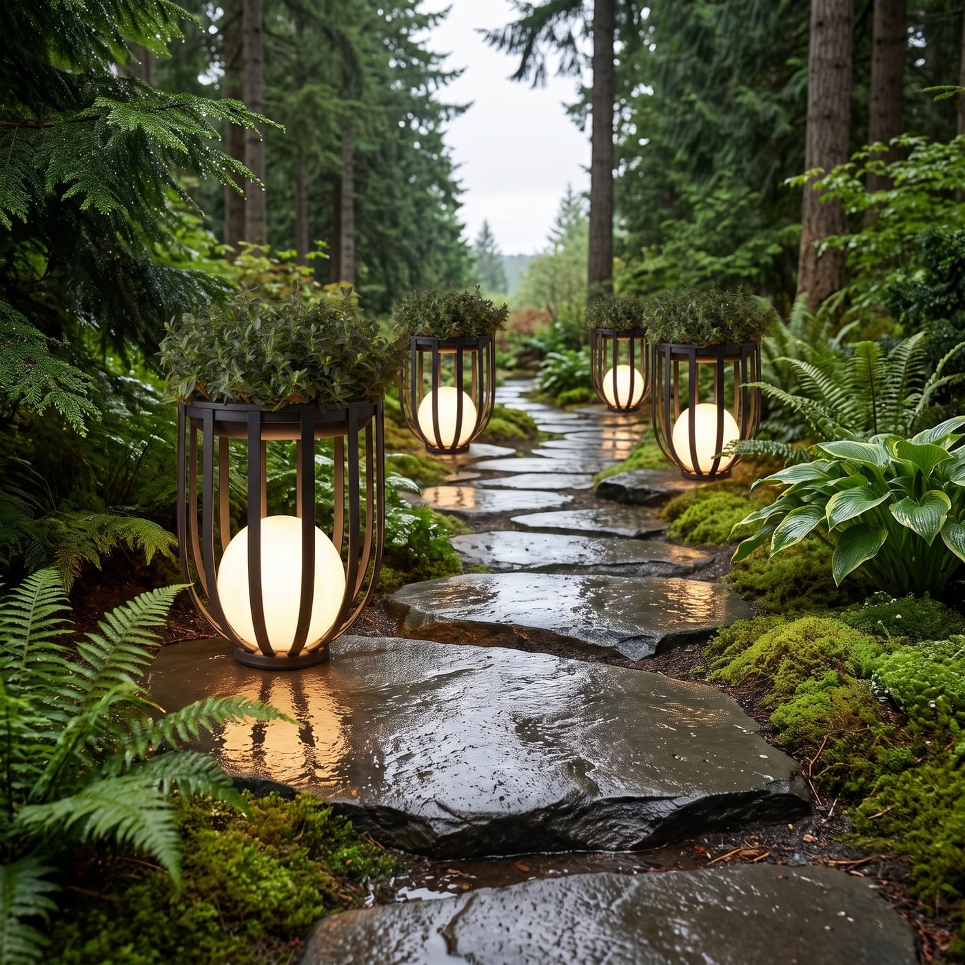 Flower Pot Lamp — Solar Outdoor Planter Light | Articture