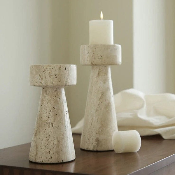 Stone Marble Candle Holder