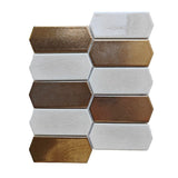 Ice Beige Gold Hexagon Mosaic Tile