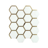 Glory White Hexagon Mosaic Tiles